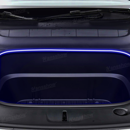 Model Y Juniper Front Trunk LED Light Strip RGB for Tesla Ambient Lighting - Side Angle View
