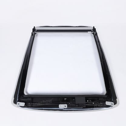 Model Y Juniper Power Sunshade from the side angle
