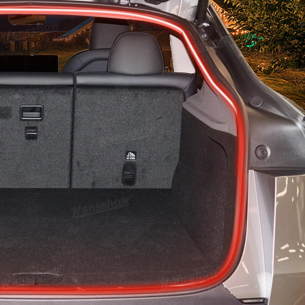 Model Y Juniper Rear Trunk Ambient Lighting RGB LED Light Strips - nighttime illumination