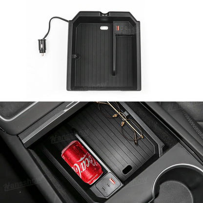 Model Y Juniper Center Console Organizer front view