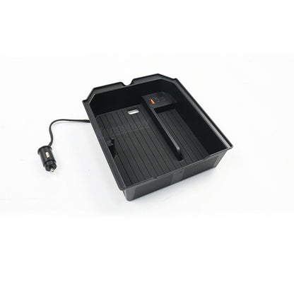Model Y Juniper Center Console Organizer with armrest open