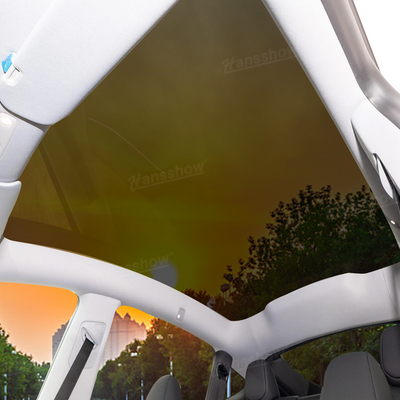 Close-up of Model Y Juniper Skylight Roof Heat Shield Film