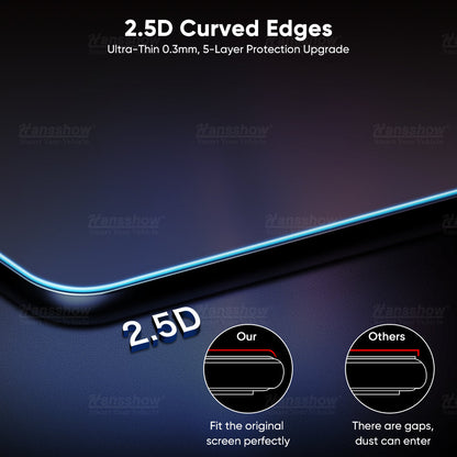 Model 3 Highland & Model Y Juniper Tempered Glass Screen Protector Set - clarity demonstration