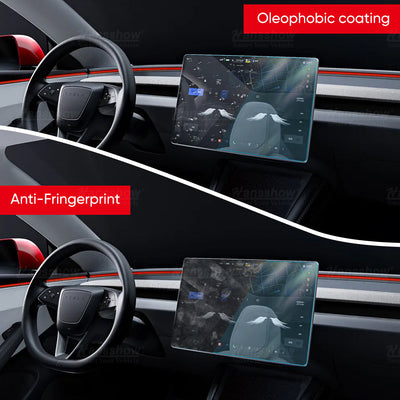 Model 3 Highland & Model Y Juniper Tempered Glass Screen Protector Set - compatibility overview