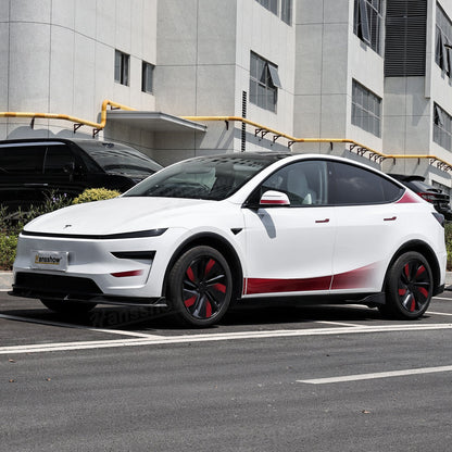 Model Y Juniper Exterior Vinyl Wrap Kit glowing effect