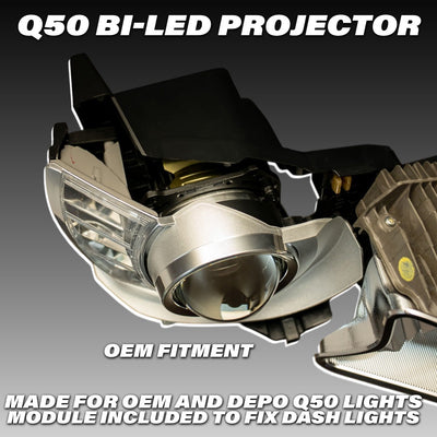 Q50 Bi-LED Projectors Kit (Not AFS compatible)