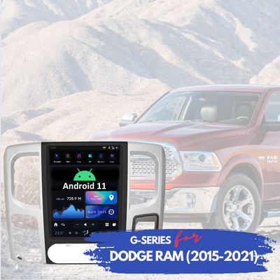 G-Series Android head unit side angle for Dodge RAM 2013-2019