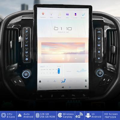 G-Series head unit with CarPlay and Android Auto features for GMC Silverado 2014-2018