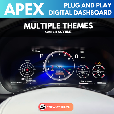 APEX Digital Dashboard Instrument Cluster back view for Nissan GT-R