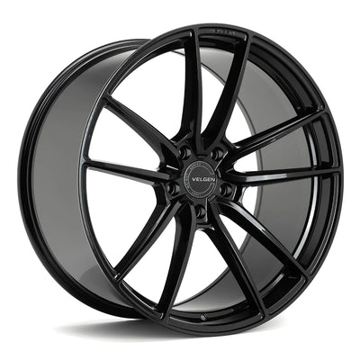 Velgen VF5 Flow-Formed Wheels detail view in Brushed Titanium