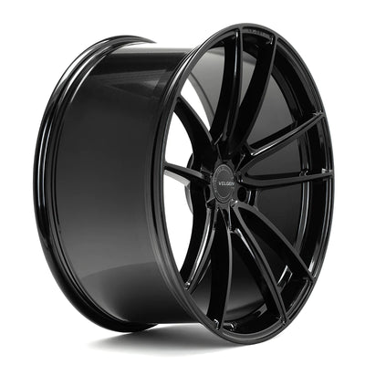 Velgen VF5 Flow-Formed Wheels detail view in 20 inch Brushed Titanium
