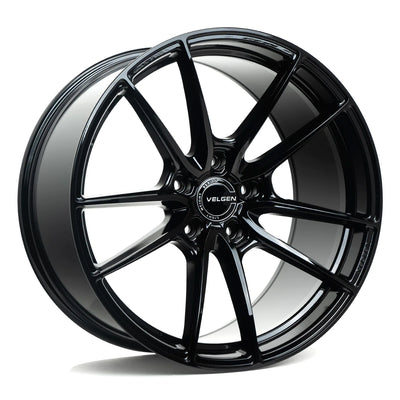 Velgen VF5 Flow-Formed Wheels front view in Gloss Black