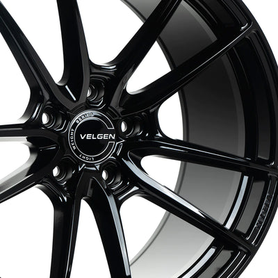 Velgen VF5 Flow-Formed Wheels front view in 22 inch Gloss Black
