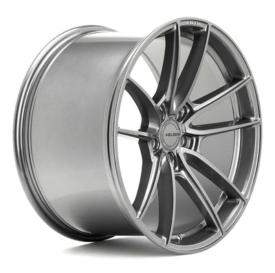 Velgen VF5 Flow-Formed Wheels installed on a vehicle in 20 inch Gloss Bronze