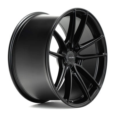 Velgen VF5 Flow-Formed Wheels angled view in 20 inch Gloss Gunmetal