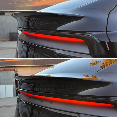 Model Y Juniper Spoiler Real Carbon Fiber Wing Rear Trunk Lip Lid - showcasing design