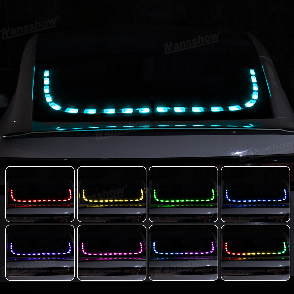 Rear Window RGB Ambient Light Strips for Tesla Model Y front view