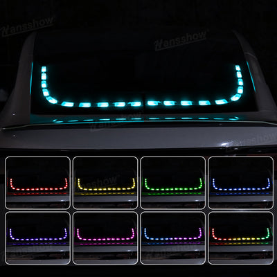 Rear Window RGB Ambient Light Strips for Tesla Model Y front view