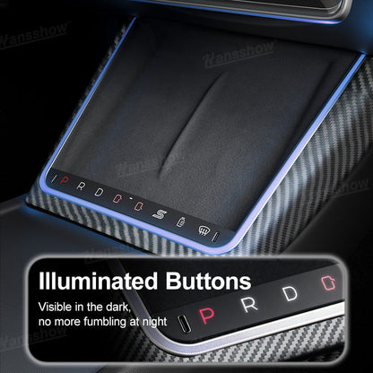 Model Y Juniper Center Console Wireless Charger in vehicle interior