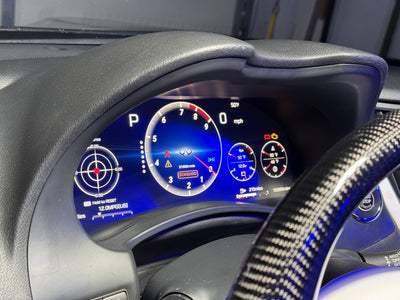 APEX Digital Dashboard in Infiniti Q50 displaying Android Auto features