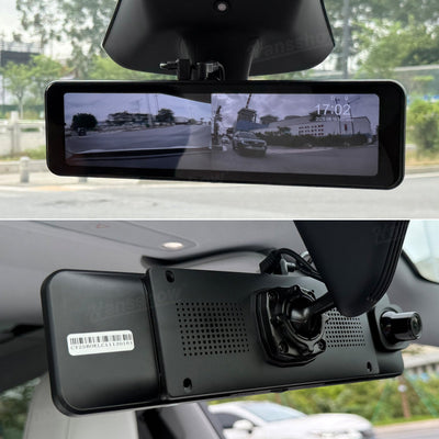 Model Y Juniper Rearview Mirror 10 Inch Dash Cam display features