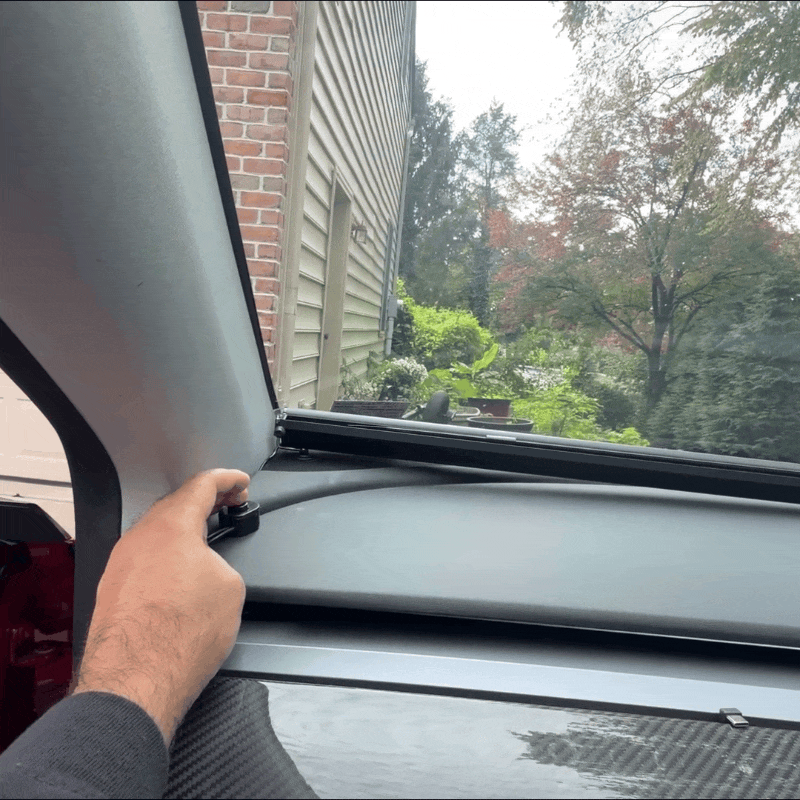 Electric Front Windshield Sunshade for Tesla Model Y Juniper - front view