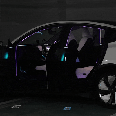 Model Y Juniper Interior Ambient Lighting Kit RGB installation process