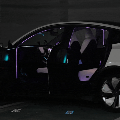 Model Y Juniper Interior Ambient Lighting Kit RGB installation process