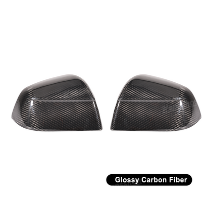 Model Y Juniper Side Mirror Real Carbon Fiber Overlay Covers - OEM fit