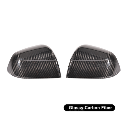 Model Y Juniper Side Mirror Real Carbon Fiber Overlay Covers - OEM fit