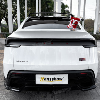 Festive Santa Claus decoration for Tesla Model Y trunk