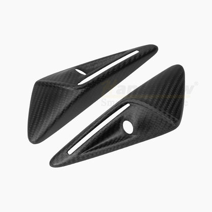 Model 3/Y Real Carbon Fiber Side Camera Cover - Full coverage view for Tesla Model Y