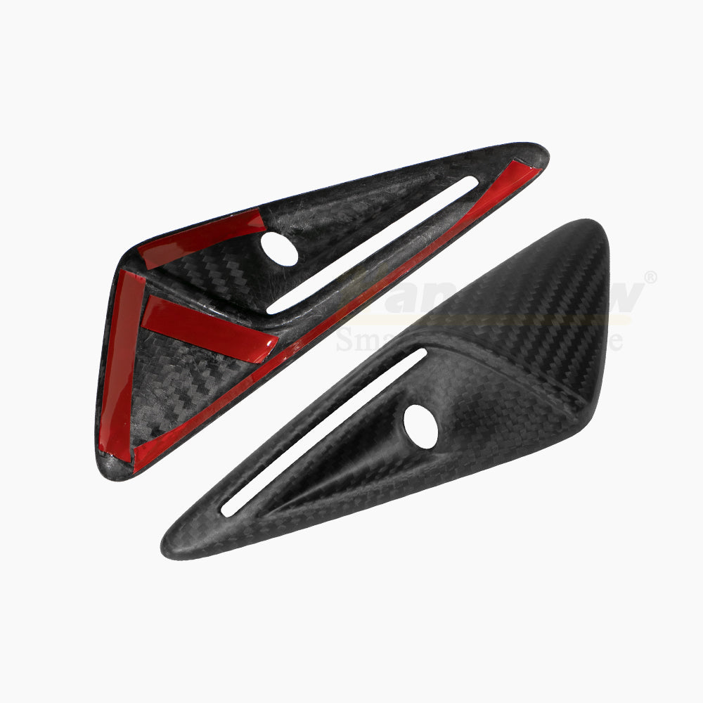 Model 3/Y Real Carbon Fiber Side Camera Cover - Lightweight material detail for Tesla Model Y