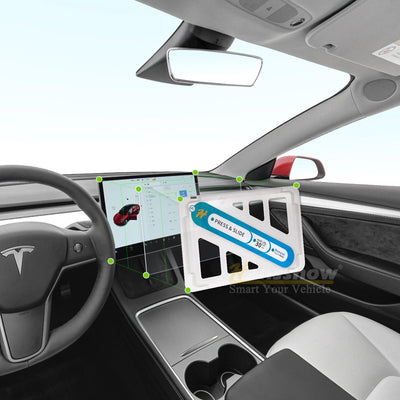 Model 3/Y Tempered Glass Screen Protector front view