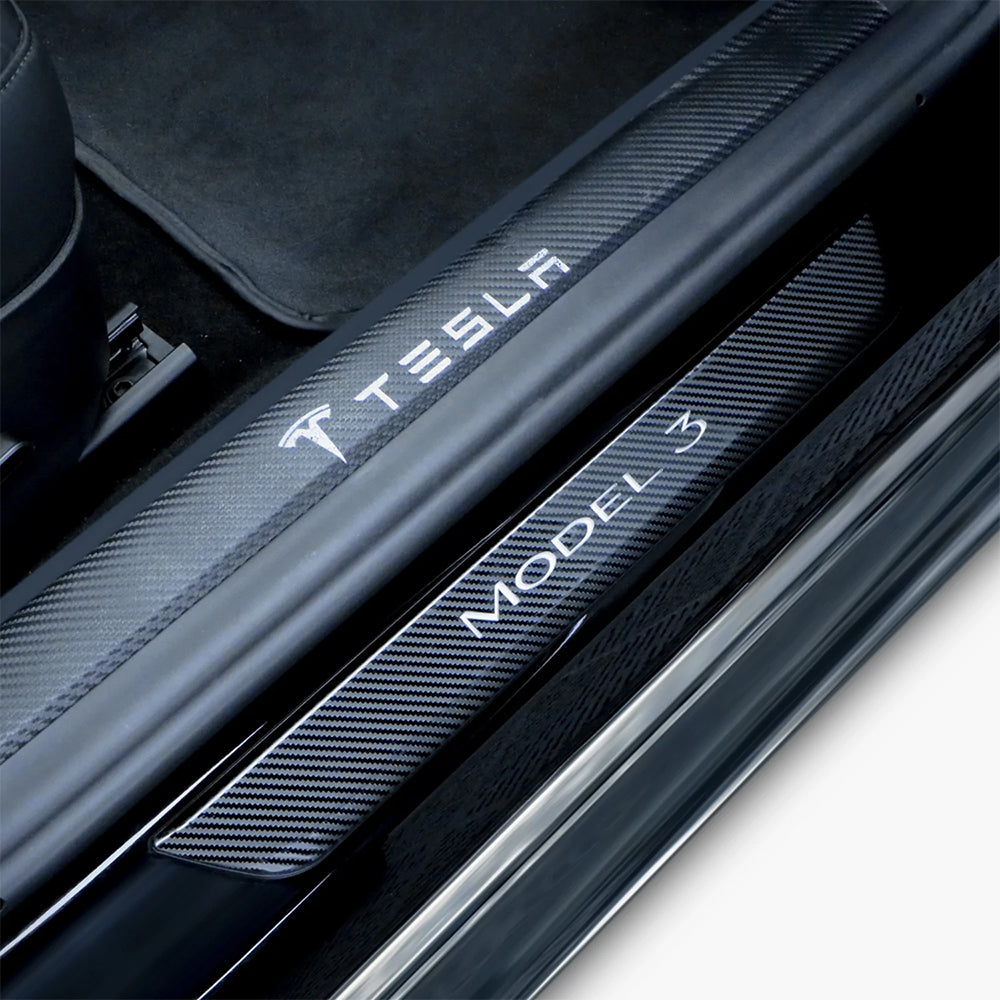 Model Y LED illuminated Door Sill front view