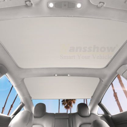 Model 3/Y Glass Roof Sunshades for Tesla Model Y - Installed view