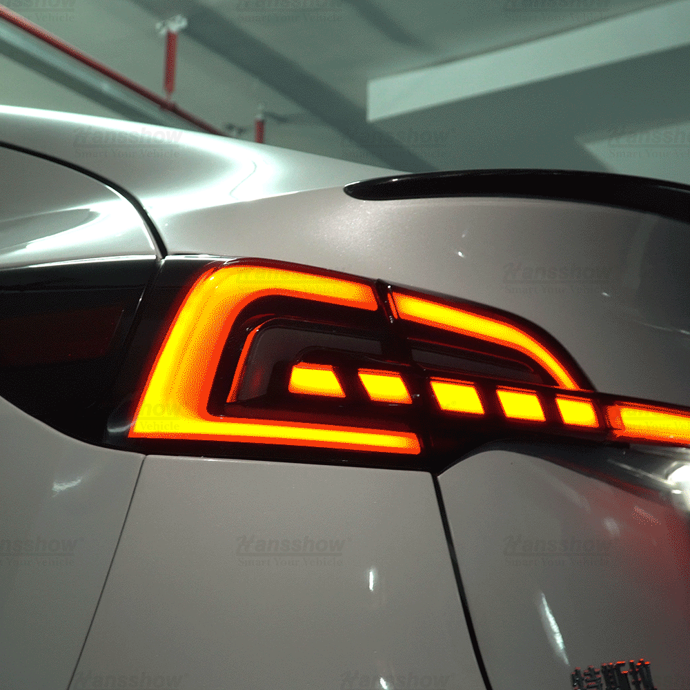 Model 3/Y Starlink Full-Width Strip Tail Light for Tesla Model Y - Side angle