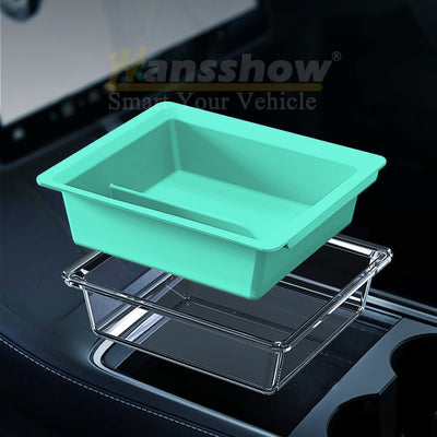 Model 3 Car armrest storage box for Tesla Model Y - front view