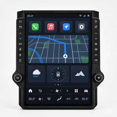 SquareWheels 15.6-inch vertical touchscreen for the Ford Bronco, front view
