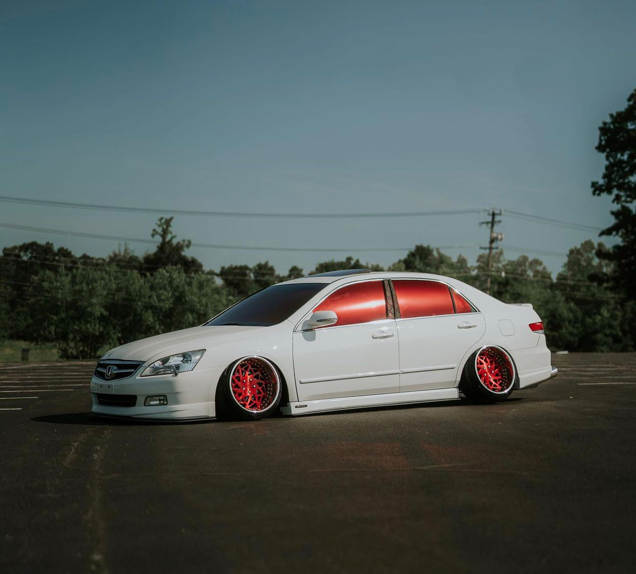 Reflective Window Tint — Vulcan Red