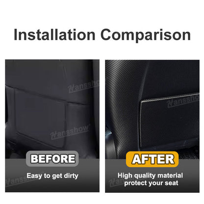 Model Y/3 Highland Backseat Cover Seat Back Overlays - Installed View