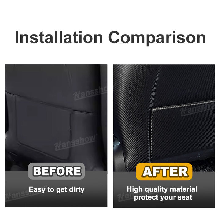 Model Y/3 Highland Backseat Cover Seat Back Overlays - Installed View
