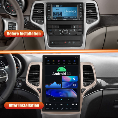 G-Series Android head unit installed in Jeep Grand Cherokee