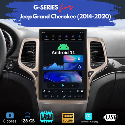 G-Series Android head unit with CarPlay and Android Auto for Jeep Grand Cherokee