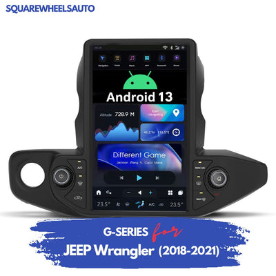 G-Series Android head unit for Jeep Wrangler 2018-2021 front view