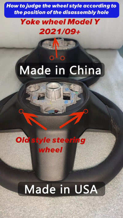 Model 3/Y Full Carbon Fiber Yoke Steering Wheel for Tesla Model Y - ergonomic design detail