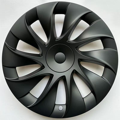 Model Y Hub Cap Replacement Tesla Wheel Caps installed on vehicle