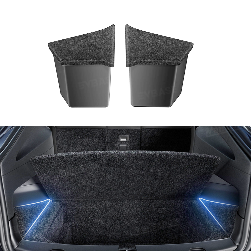 Model Y Juniper Rear Trunk Storage Box Side Organizer front view