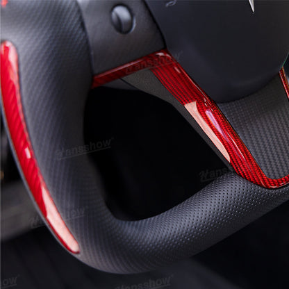 Yoke Style Steering Wheel for Tesla Model Y/3 - Dashboard Fit