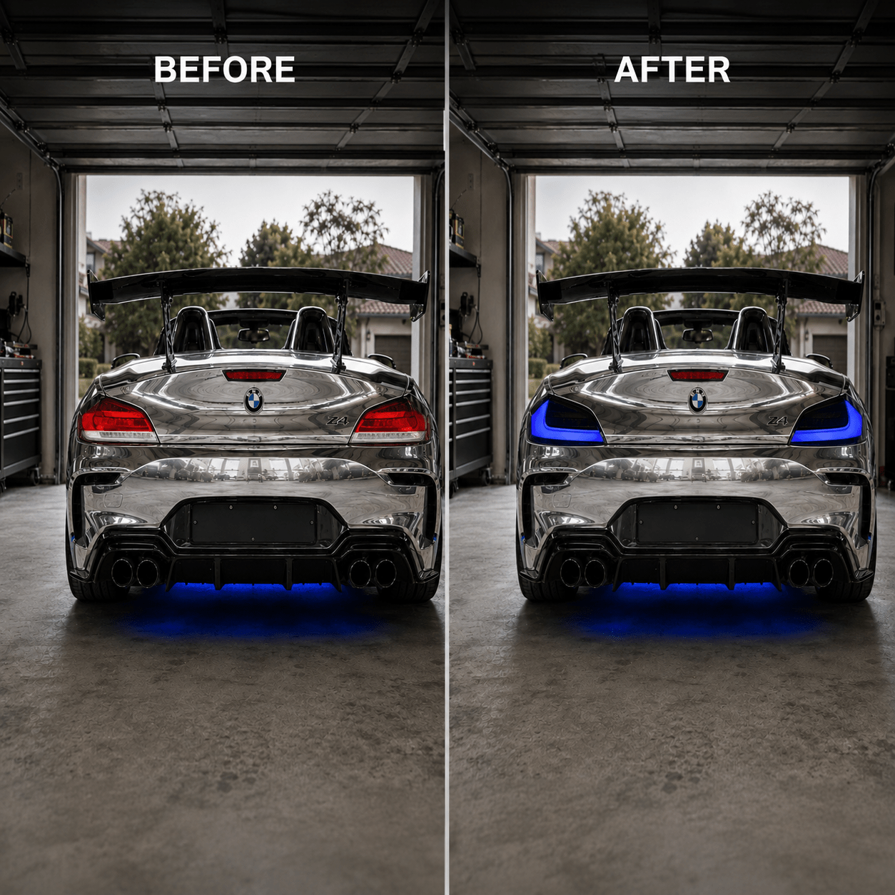 Bmw Z4 09-16 Tail Lights Smoke White